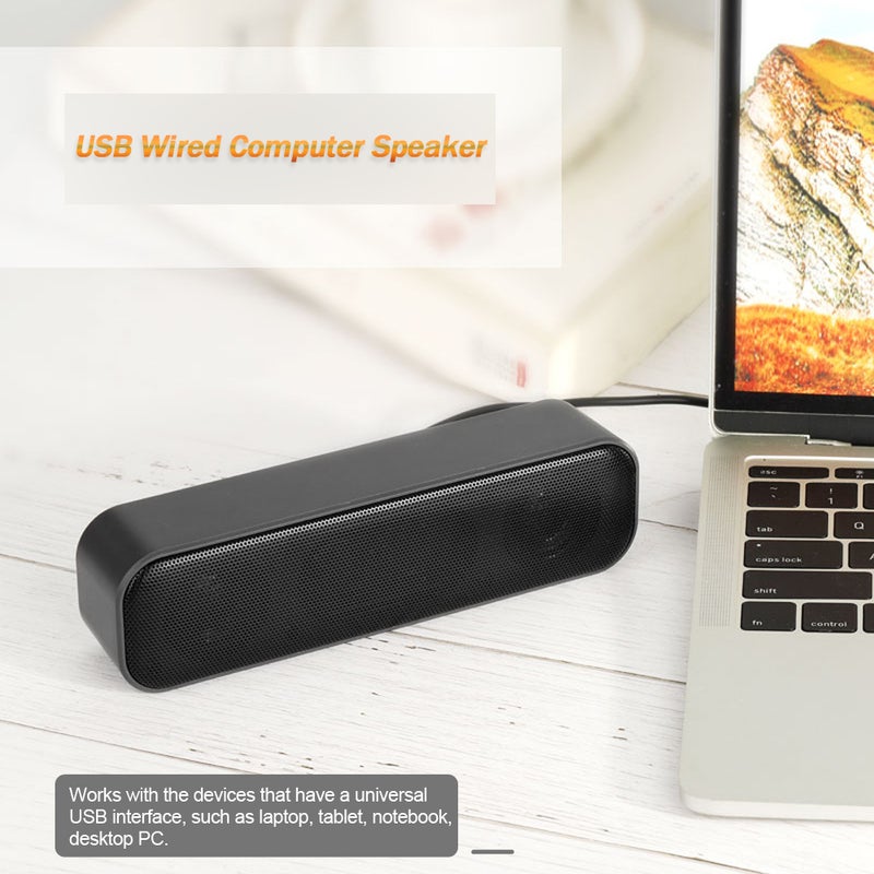 Generic - USB Powered Soundbar Speaker Black - Image 1