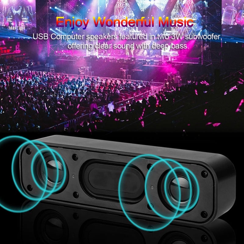Generic - USB Powered Soundbar Speaker Black - Image 1