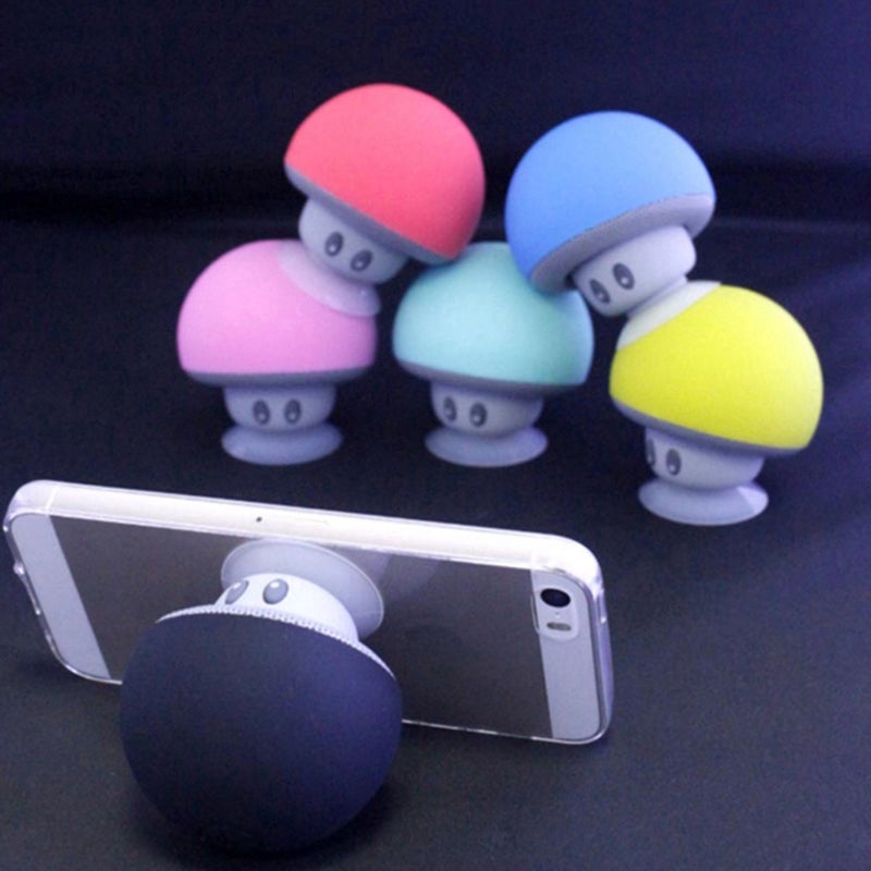 Cartoon Mushroom Head Bluetooth Speaker Red/Grey - Image 2