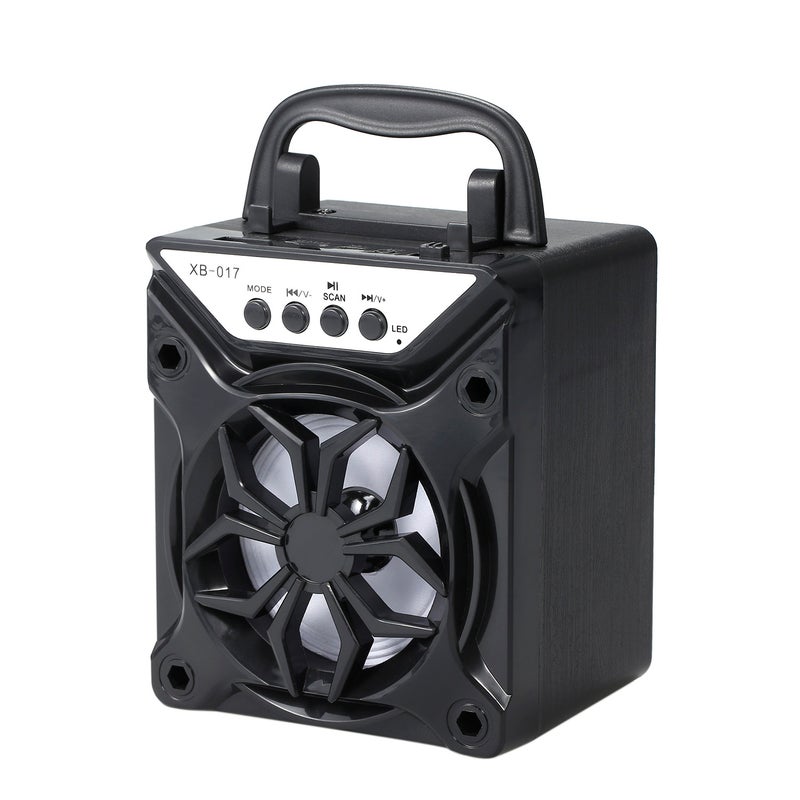 Portable Support TF Card Square Bluetooth Speaker Black/Silver - Image 5