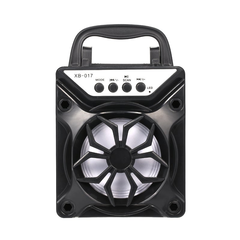 Portable Support TF Card Square Bluetooth Speaker Black/Silver - Image 1