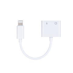 Lightning to 3.5mm Audio Adapter Charging Cable White