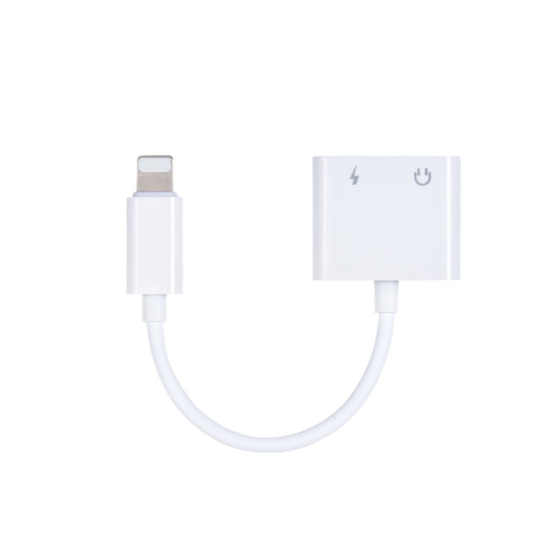 Generic - Lightning to 3.5mm Audio Adapter Charging Cable White - Image 1