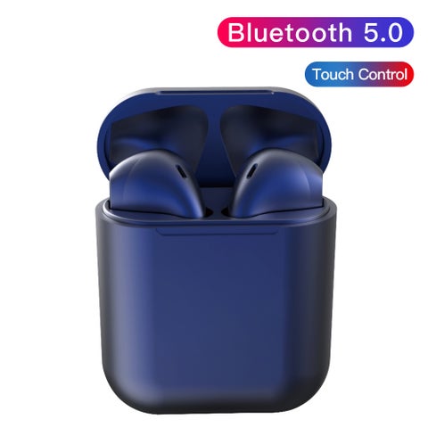 Inpods 12 TWS Earphones Wireless Headset Sports Earbuds Dark Blue