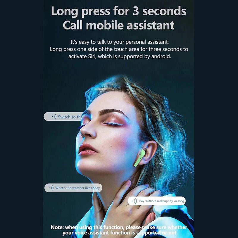 Generic - Inpods 12 TWS Earphones Wireless Headset Sports Earbuds Dark Blue - Image 1