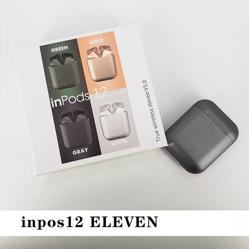 Generic - Inpods 12 TWS Earphones Wireless Headset Sports Earbuds Dark Green - Image 1