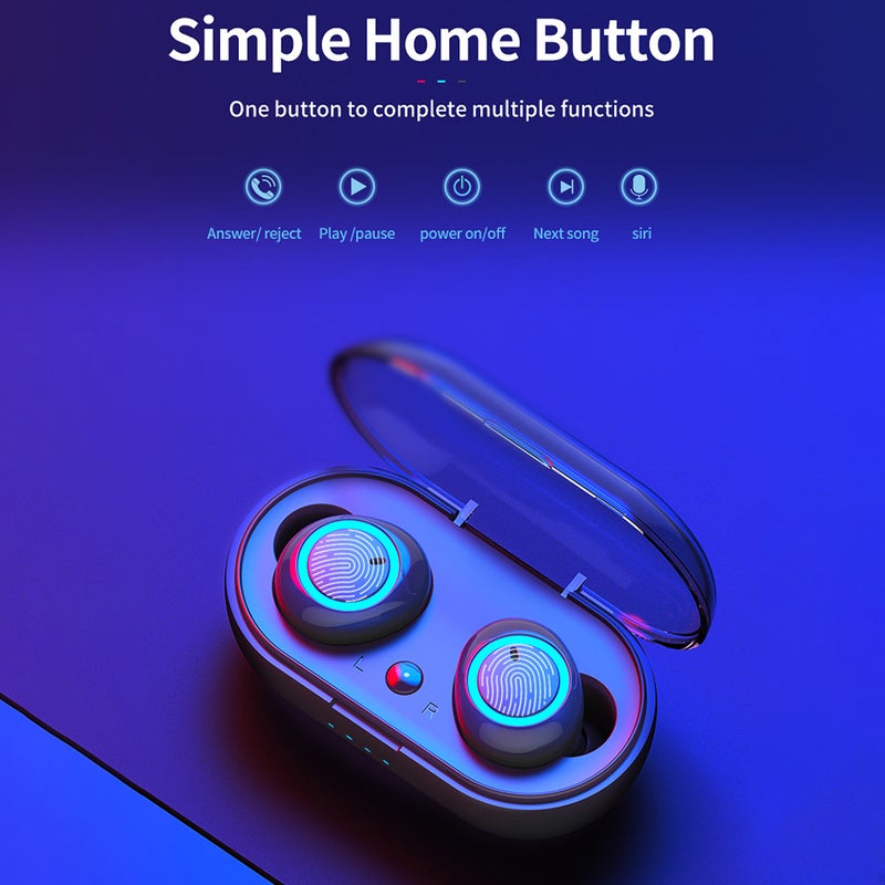 Generic - TWS Wireless Earphones Chargeable Headsets Black/Rose Gold - Image 1