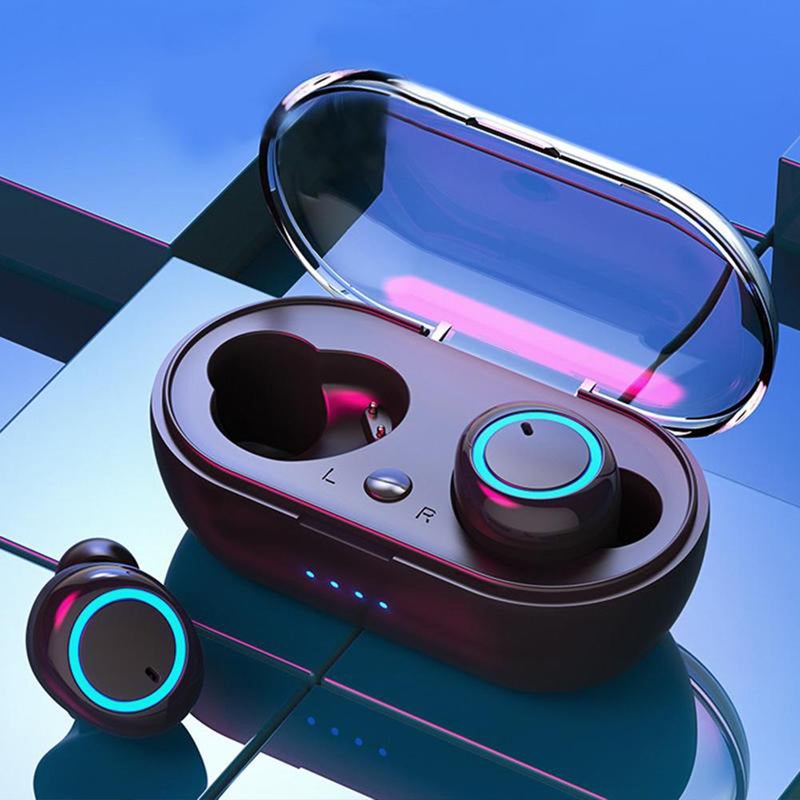 Generic - TWS Wireless Earphones Chargeable Headsets Black/White - Image 1