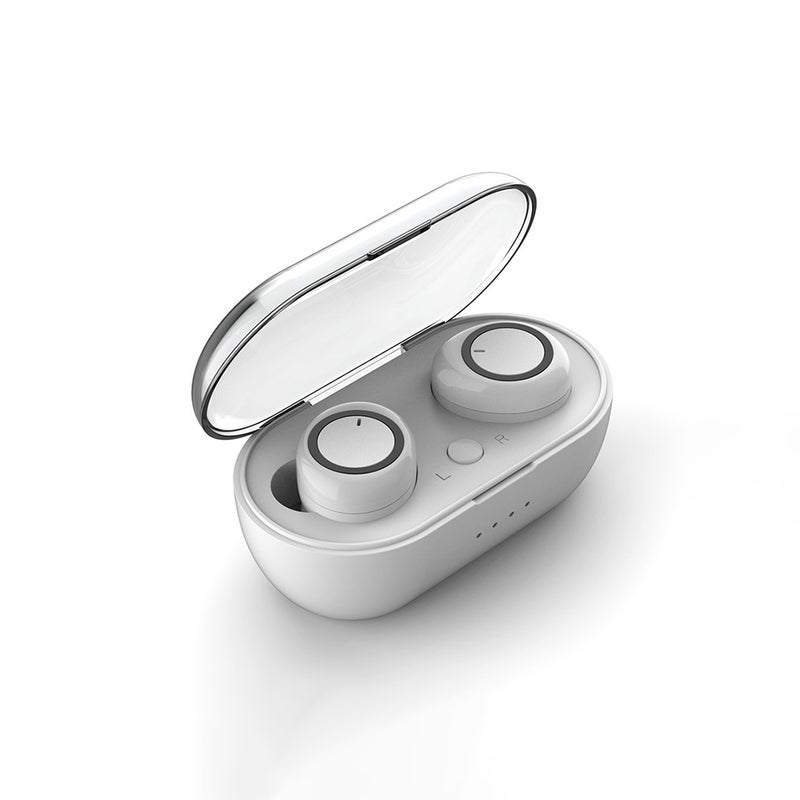TWS Wireless Earphones Chargeable Headsets Black/White  - Image 1