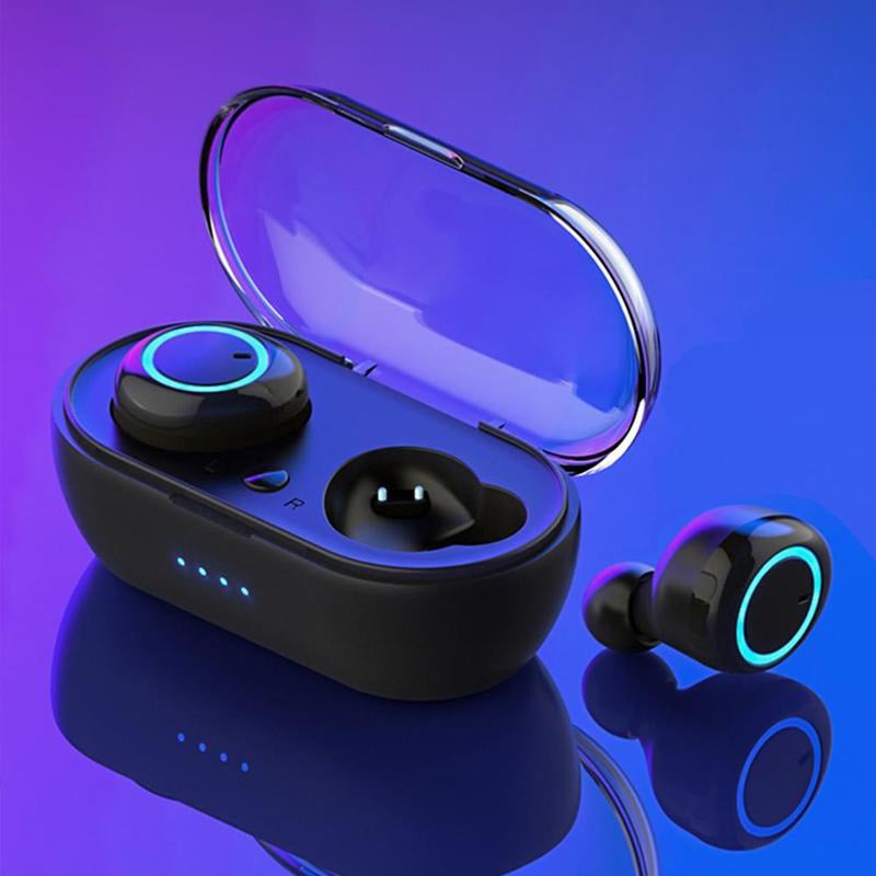 TWS Wireless Earphones Chargeable Headsets Black/White  - Image 2