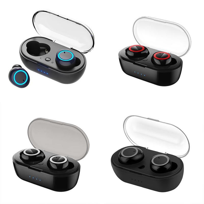 Generic - TWS Wireless Earphones Chargeable Headsets Black/White - Image 1