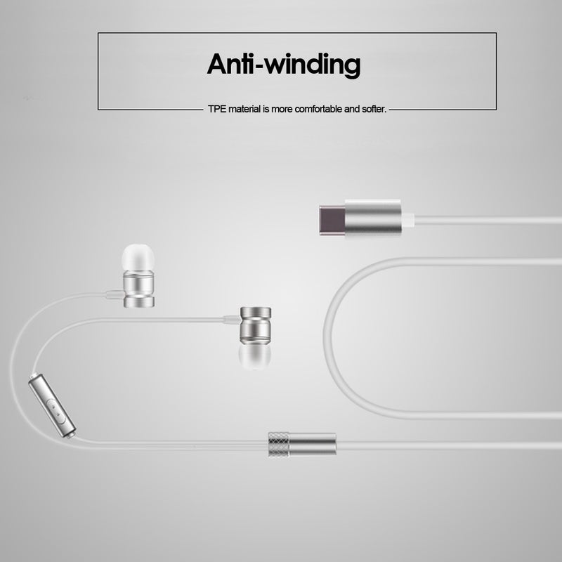 Generic - Wired Earphone Headset With Microphone Grey - Image 1