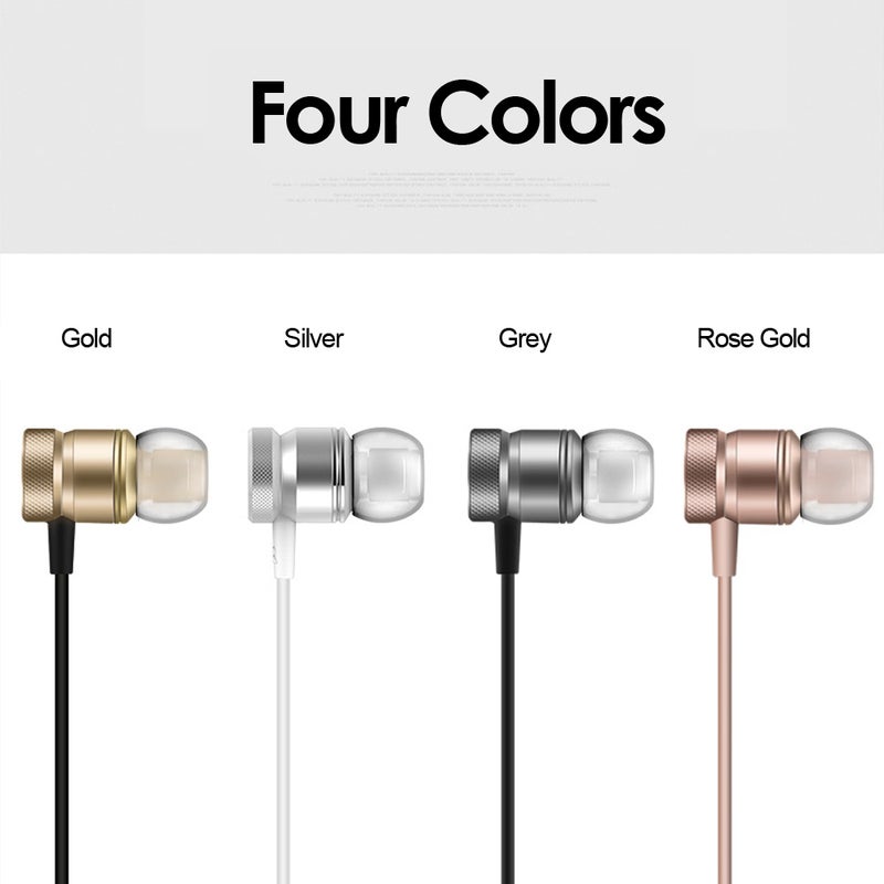 Generic Wired Earphone Headset With Microphone Rose Gold  - Image 4