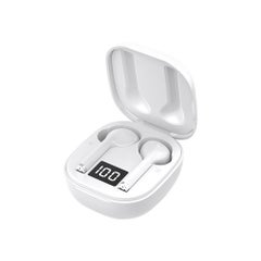 Bluetooth Wireless Earbuds With Charging Case And Microphone White