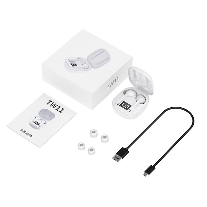 Generic - Bluetooth Wireless Earbuds With Charging Case And Microphone White - Image 1