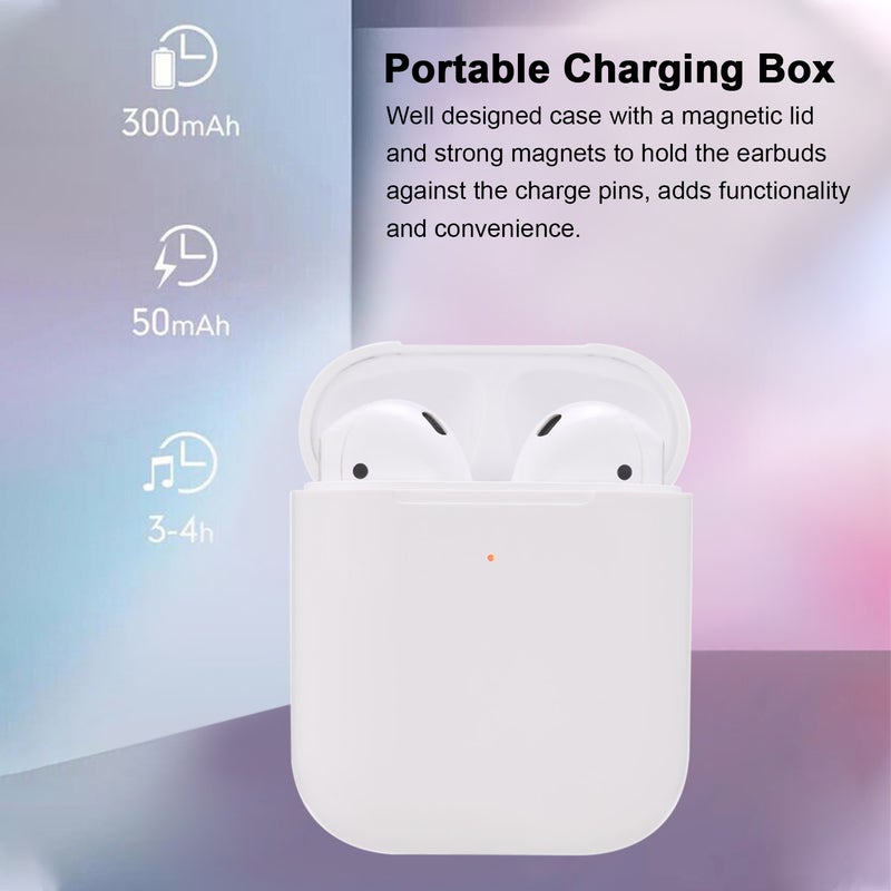 Generic - Wireless Bluetooth Earbuds With Charging Case White - Image 1