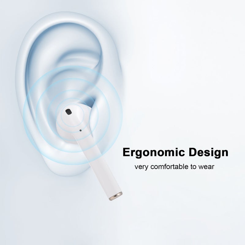 Generic - Wireless Bluetooth Earbuds With Charging Case White - Image 1