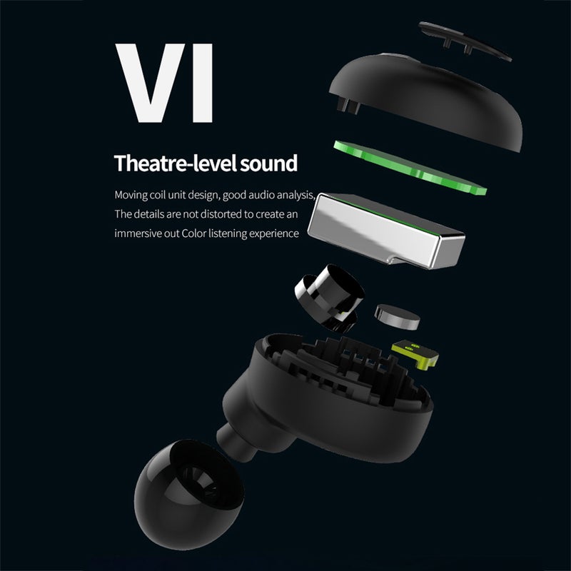 Generic - Wireless Bluetooth Earphones With Microphone And Charging Case Black - Image 1