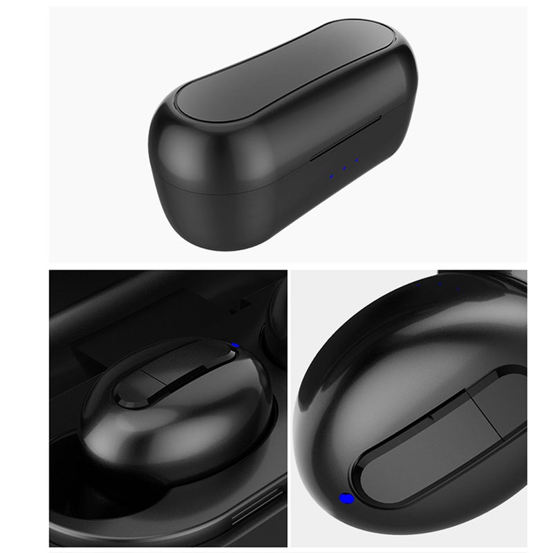 Generic - Wireless Bluetooth Earphones With Microphone And Charging Case Black - Image 1