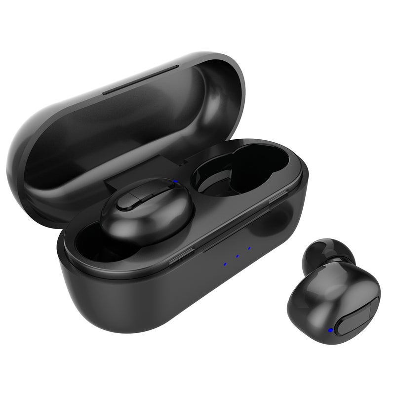 Generic - Wireless Bluetooth Earphones With Microphone And Charging Case Black - Image 1