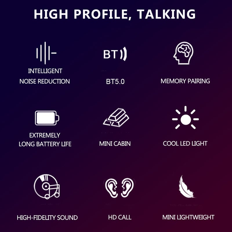 Generic - Wireless Bluetooth Earphone With Microphone Black - Image 1