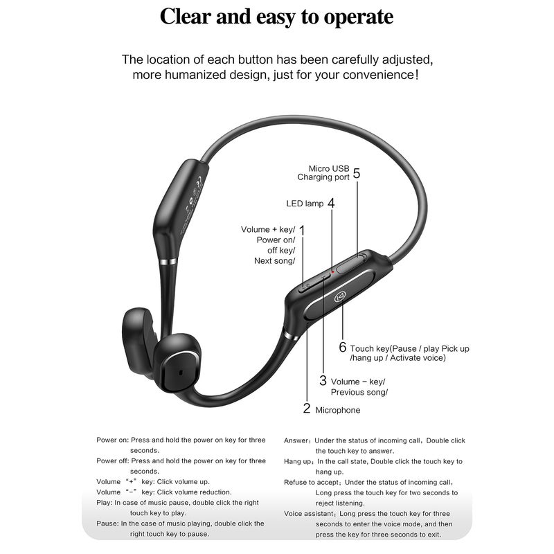 Generic - Wireless Bluetooth Headphones With Microphone White - Image 1