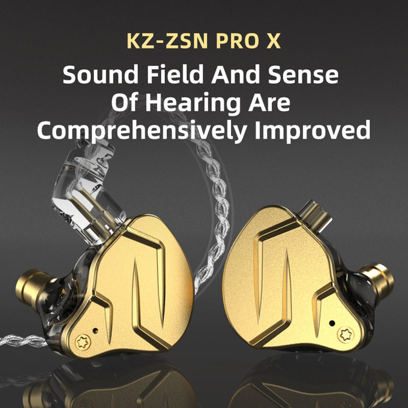 KZ - ZSN PRO X Wired In-Ear Earphones Black - Image 1