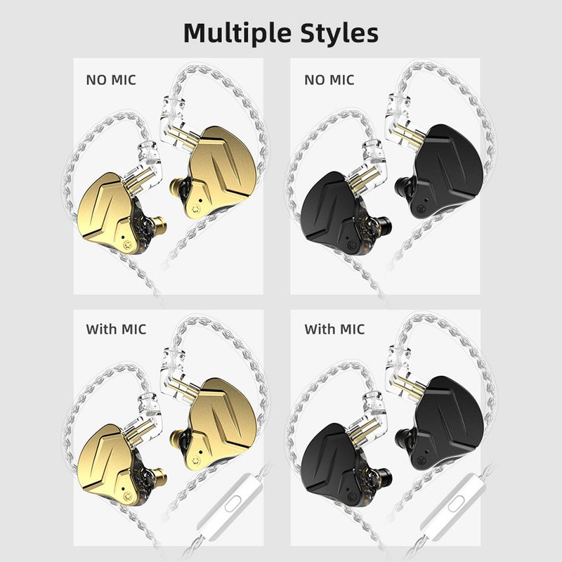 KZ - ZSN PRO X Wired In-Ear Earphones Black - Image 1