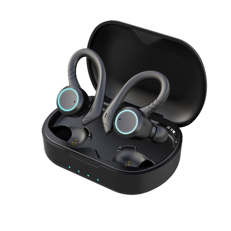 Generic - TWS Bluetooth Wireless Earbuds With Ear-Hook Black - Image 1