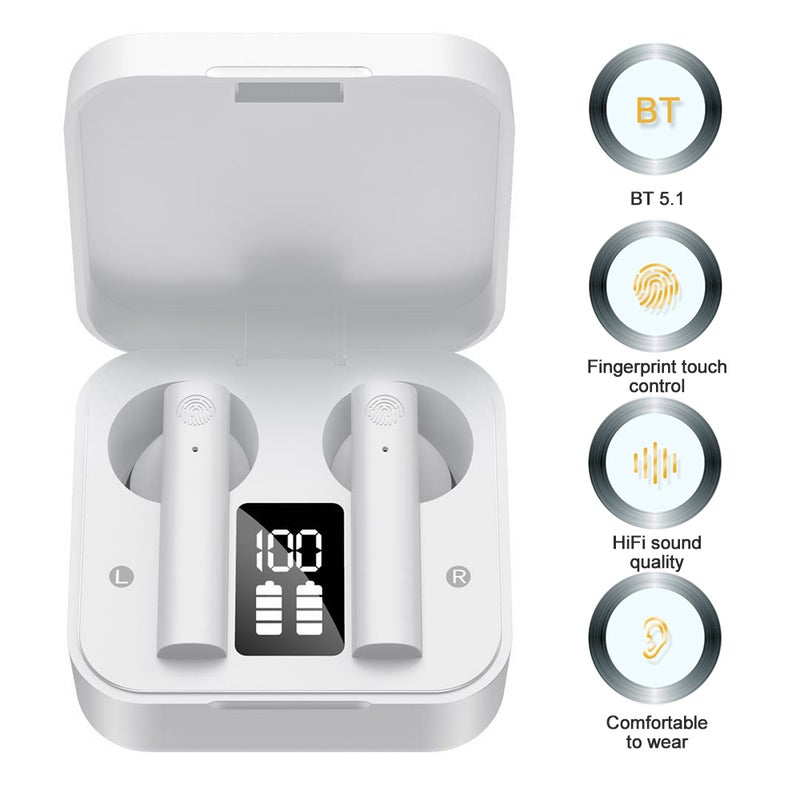 Generic - AIR 2S Bluetooth Wireless Headphones Headset White - Image 1
