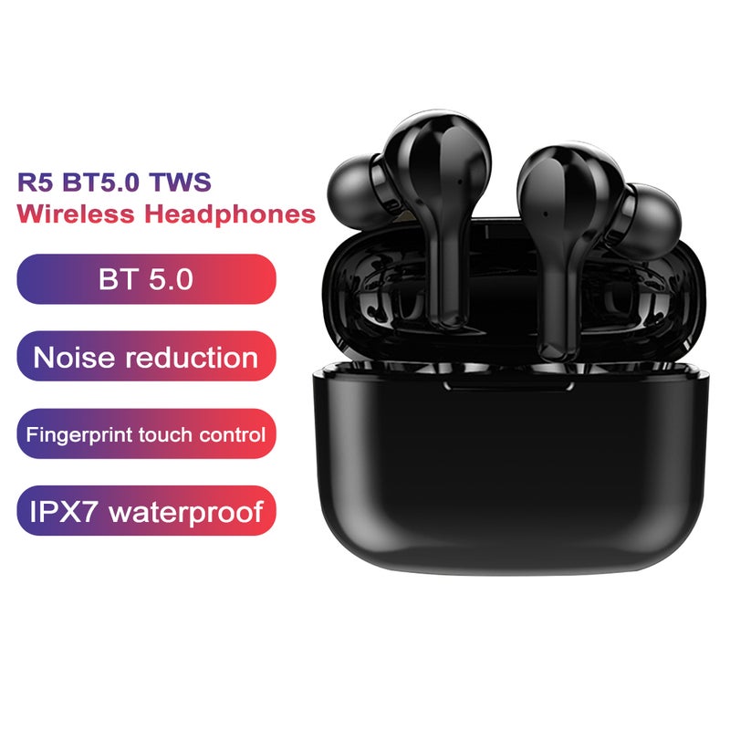 Generic - R5 Bluetooth Wireless In-Ear Stereo Headphones For Sport Black - Image 1