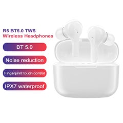 R5 Bluetooth Wireless In-Ear Stereo Headphones For Sport White