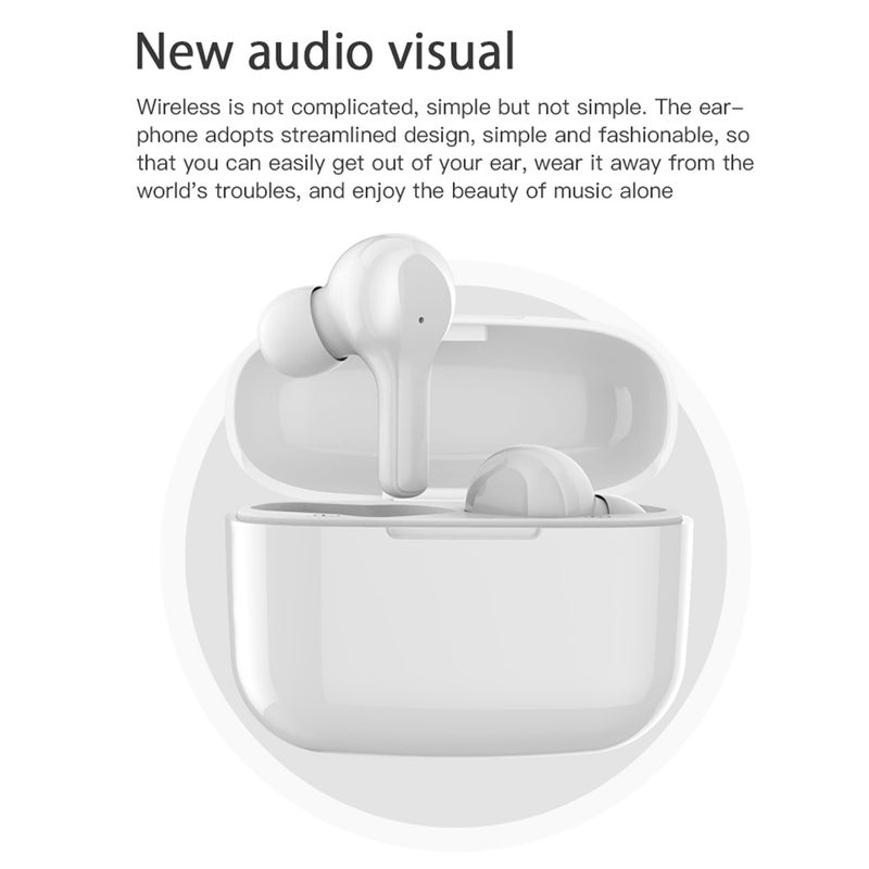 Generic - R5 Bluetooth Wireless In-Ear Stereo Headphones For Sport White - Image 1