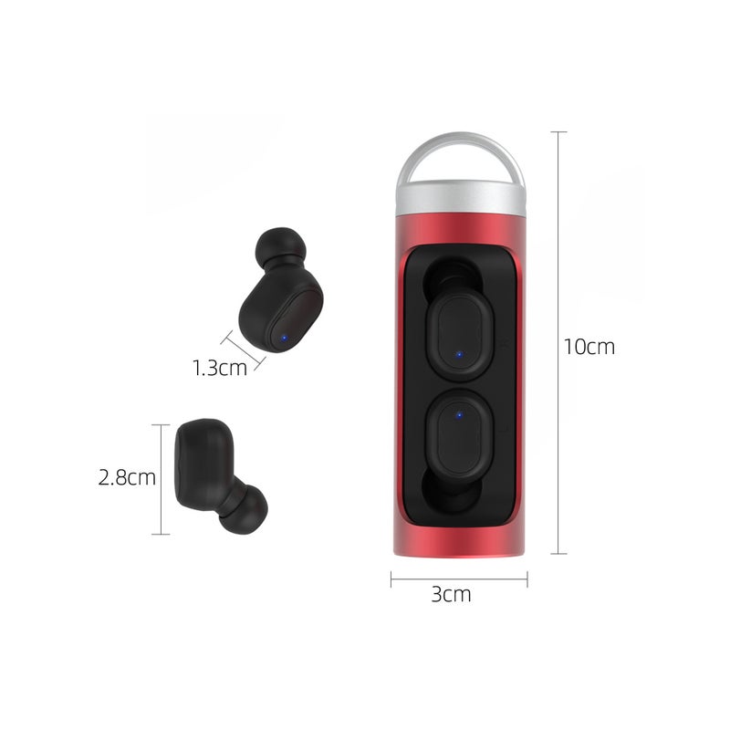 TW-09 Bluetooth Wireless In-Ear Earbuds Red