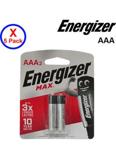 Energizer 10-Piece AAA2 Max Battery Silver/Black 