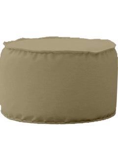 Linen Round Pouf Beige 60x40cm - v1602847266/N39445267A_1