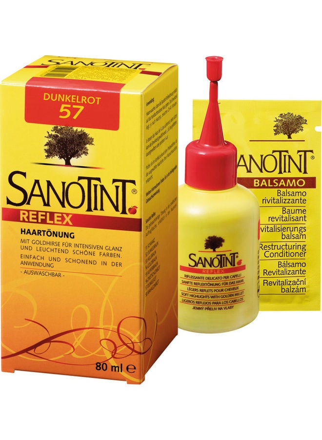 Sanotint Reflex Italian Natural Temporary Hair Dye 57 Dark Red 80ml - Image 1