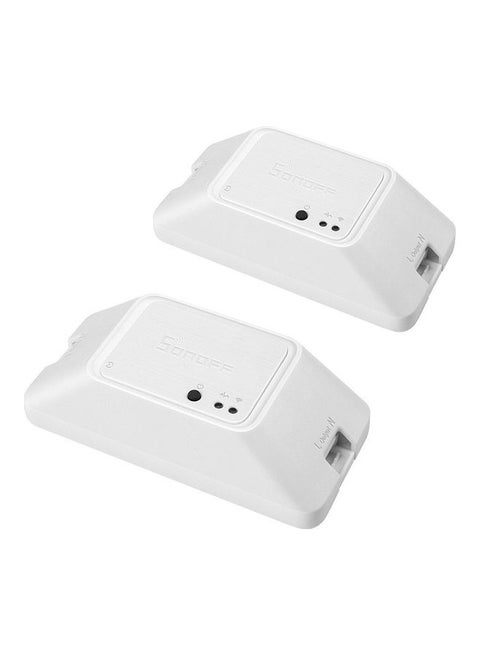 BASICR3 WIFI DIY Smart Switch With Timer Internet APP Voice LAN Control DIY Mode Compatible With Amazon Alexa Google Home Nest White 9.50X3.00X4.50cm