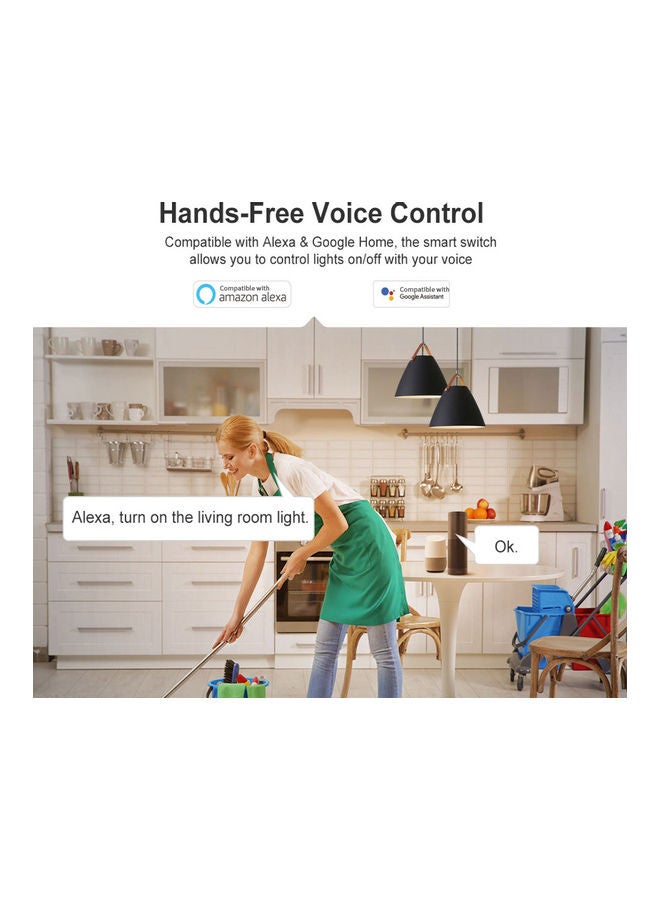 SONOFF - BASICR3 WIFI DIY Smart Switch With Timer Internet APP Voice LAN Control DIY Mode Compatible With Amazon Alexa Google Home Nest White 9.50X3.00X4.50cm - Image 1
