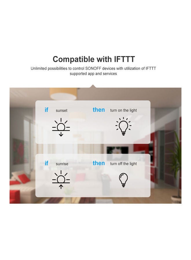 SONOFF - BASICR3 WIFI DIY Smart Switch With Timer Internet APP Voice LAN Control DIY Mode Compatible With Amazon Alexa Google Home Nest White 9.50X3.00X4.50cm - Image 1