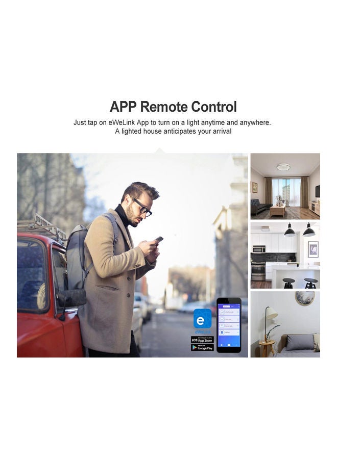 SONOFF - BASICR3 WIFI DIY Smart Switch With Timer Internet APP Voice LAN Control DIY Mode Compatible With Amazon Alexa Google Home Nest White 9.50X3.00X4.50cm - Image 1