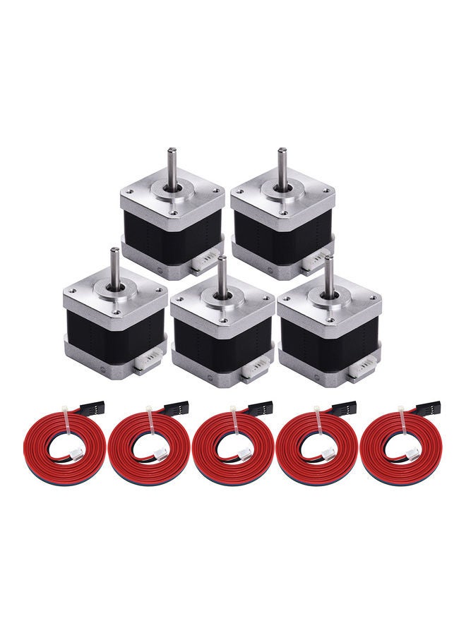 أيبيسي محرك خطوي للطابعة ثلاثية الأبعاد، مجموعة من 5 قطع طراز 17HS4401 فضي / أسود / أحمر - Image 3