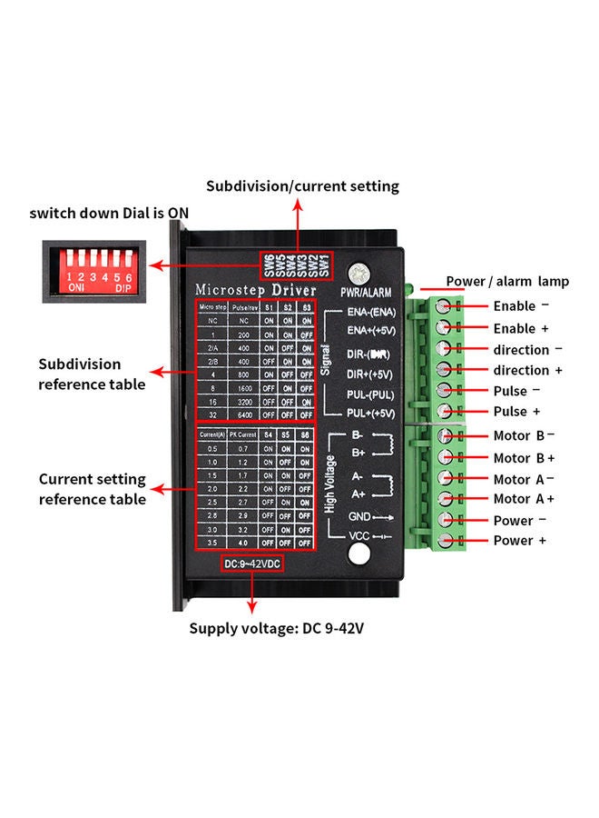 أيبيسي محرك خطوي للطابعة ثلاثية الأبعاد وللتصنيع بالتحكم الرقمي باستخدام الحاسوب أسود - Image 5