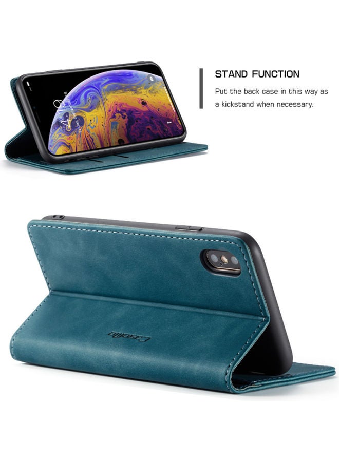 Lucky Protective Case Cover For Samsung Note 20 With Wallet Card blue  - Image 2
