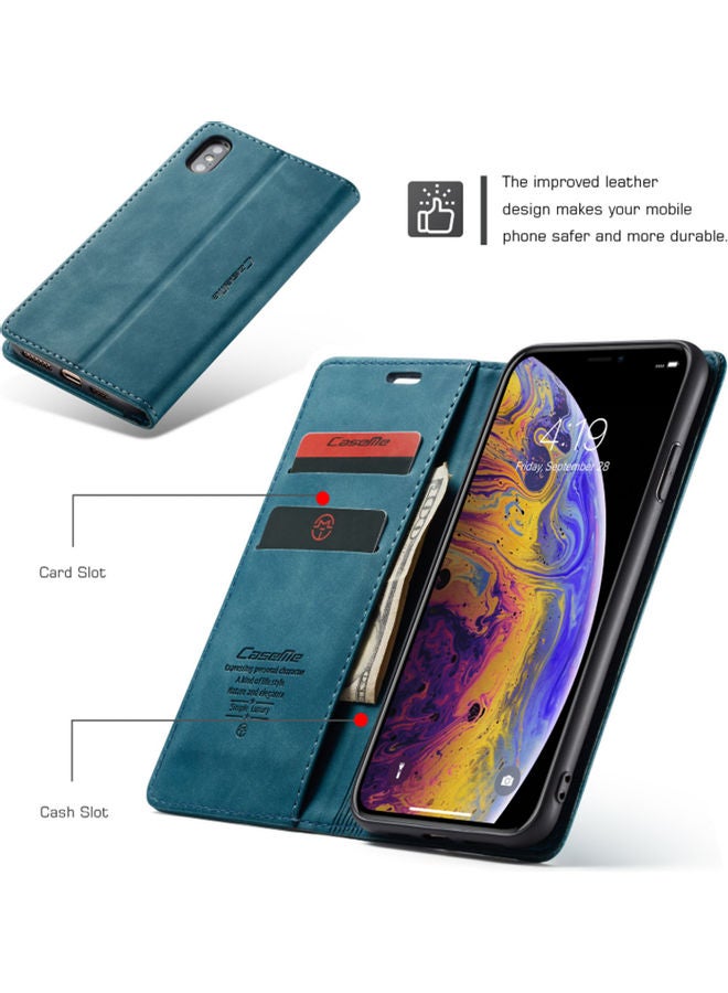 Lucky Protective Case Cover For Samsung Note 20 With Wallet Card blue  - Image 3