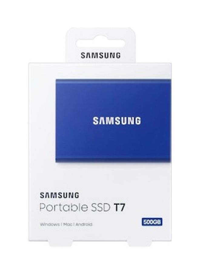 Samsung MU-PC500H/WW T7 USB 3.2 Portable Solid State Drive, 500GB, Read-1,050MB/s write-1,000MB/s Indigo Blue 500.0 GB - Image 2