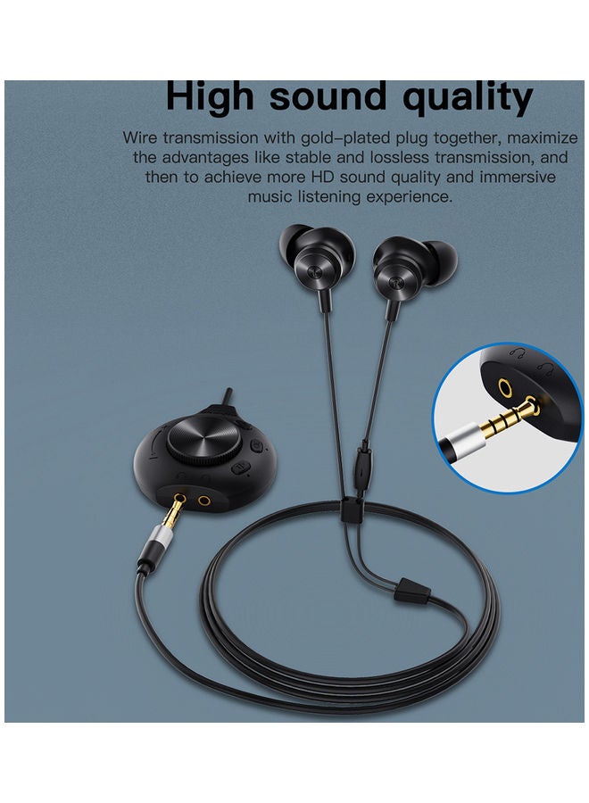 Bluedio Li pro Wired Earphone In-ear Headphone 7.1 Channel HiFi Stereo Headphone Sports Earphone for PC Laptop Microphone Black