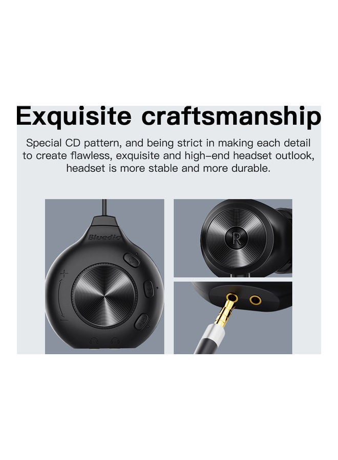 Bluedio Li pro Wired Earphone In-ear Headphone 7.1 Channel HiFi Stereo Headphone Sports Earphone for PC Laptop Microphone Black