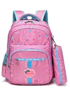 ATLAS 15.5 Inch Back Pack With Pencil Box for Girl Pink Hearts 