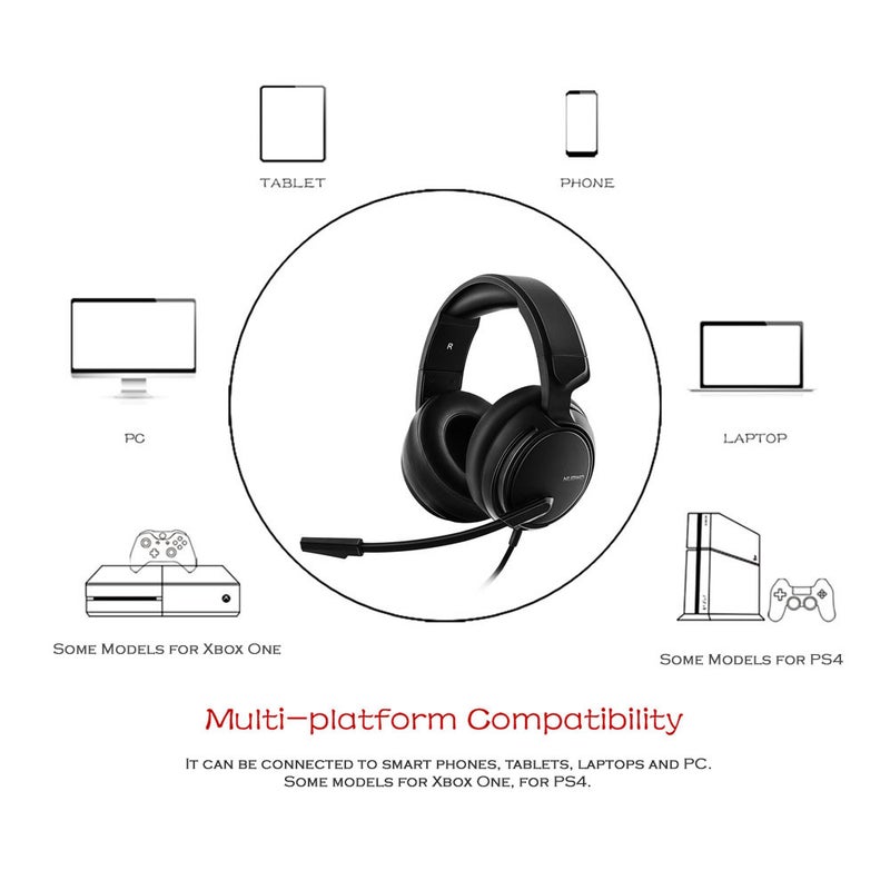 NUBWO N12 Over-Ear Wired Gaming Headphones Black  - Image 4